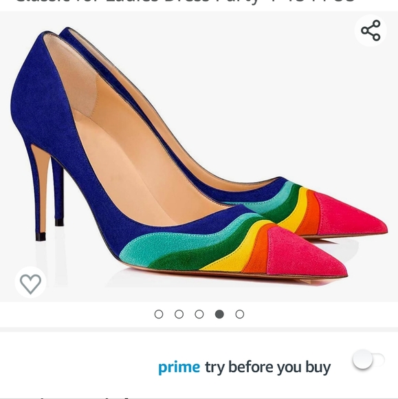 Source Unknown Shoes - BN Rainbow suede pumps